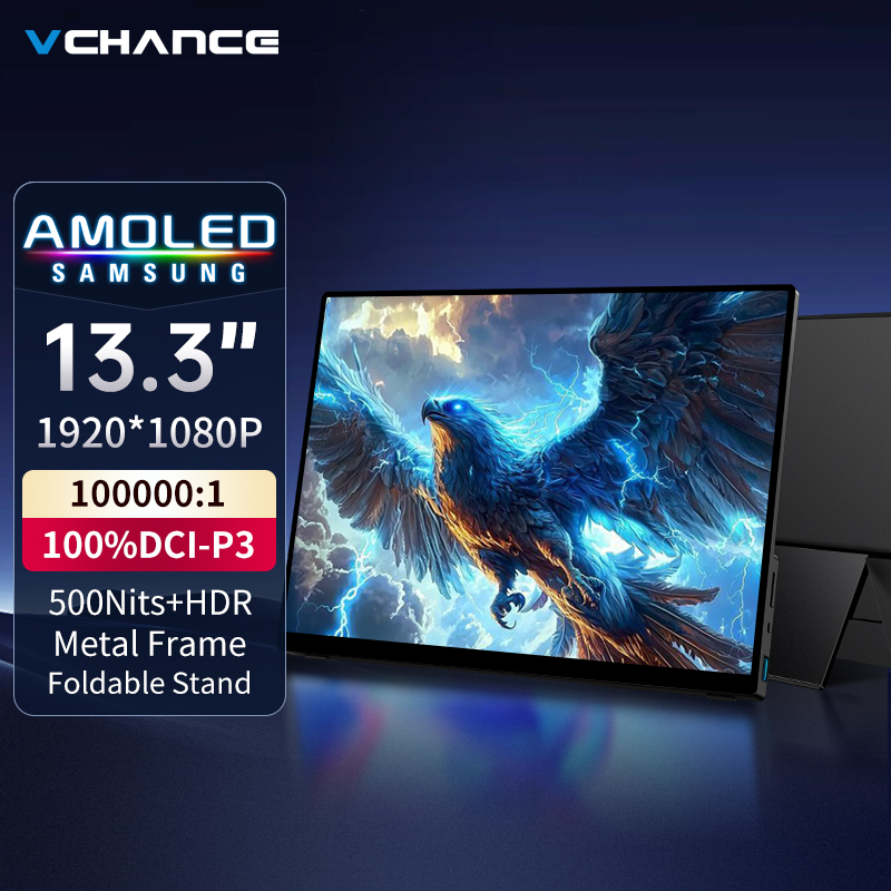 Crt Monitor Stand - VCHANCE 13,3'' OLED draagbare monitor 1920x1080p