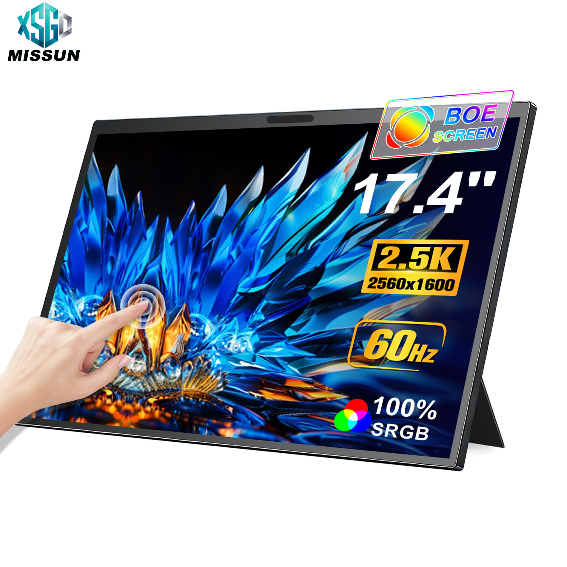 Crt Monitor Stand - MISSUN Draagbare Monitor Touchscreen 17,4 Inch