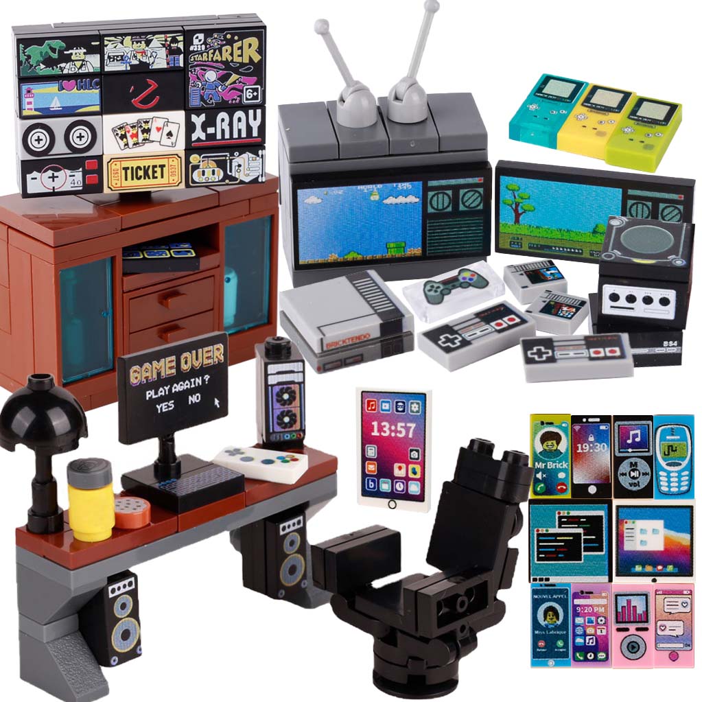 Retro Gaming Lego - MOC Game Console Computer Model Bouwstenen