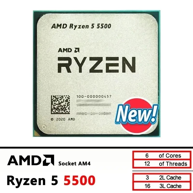 100% gloednieuwe AMD R5 5500 R - Amd Cpu Ryzen 5 recensie en prijs