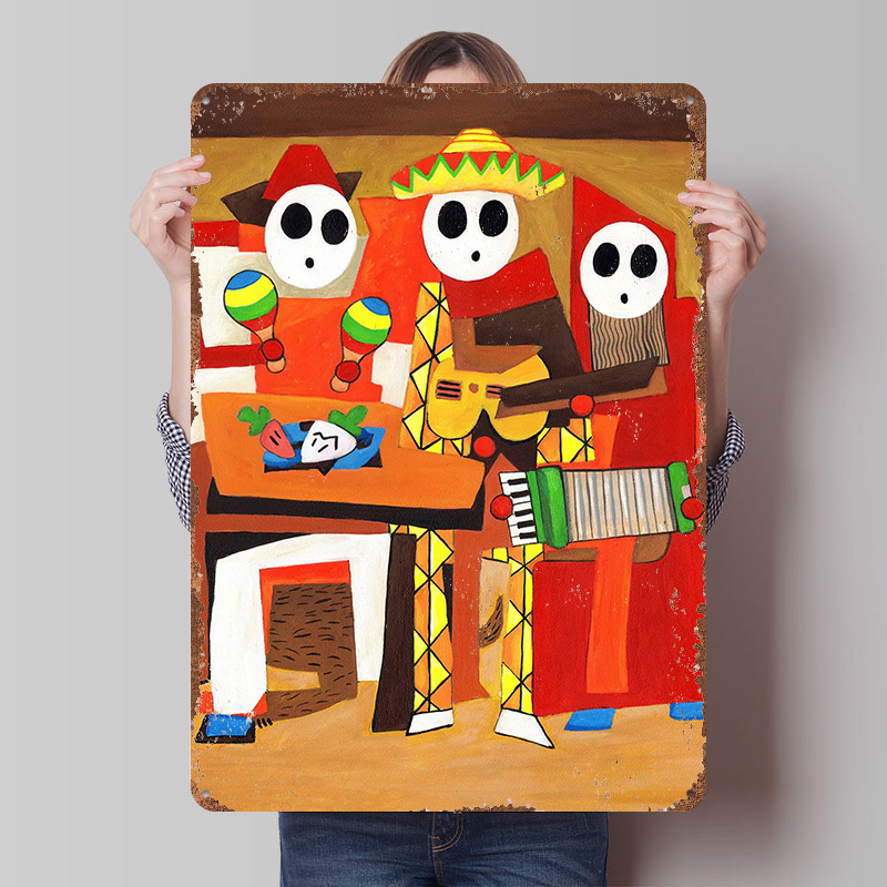Drie Mariachi Guys Tin Plaque  - Retro Gaming Guy recensie en prijs